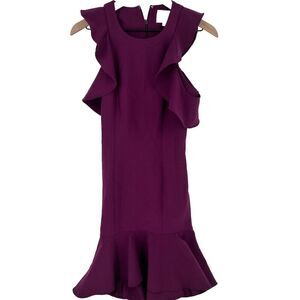 Cinq A Sept Purple Ruffle Dress Size 4